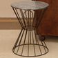 Uma Enterprises Drum Accent Table in Black and Gray, , large