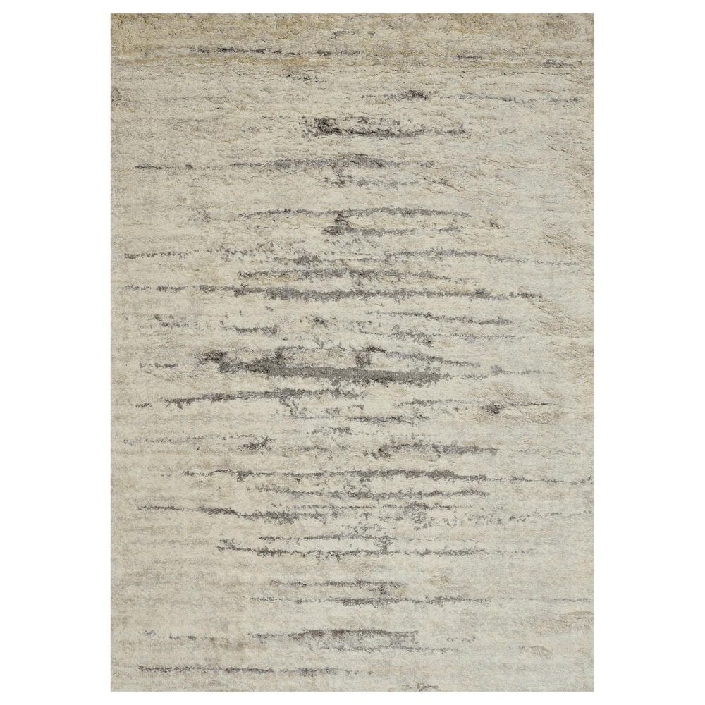 Kas Oriental Rugs Merino Horizon 3"9" x 5"11" Ivory and Grey Area Rug, , large