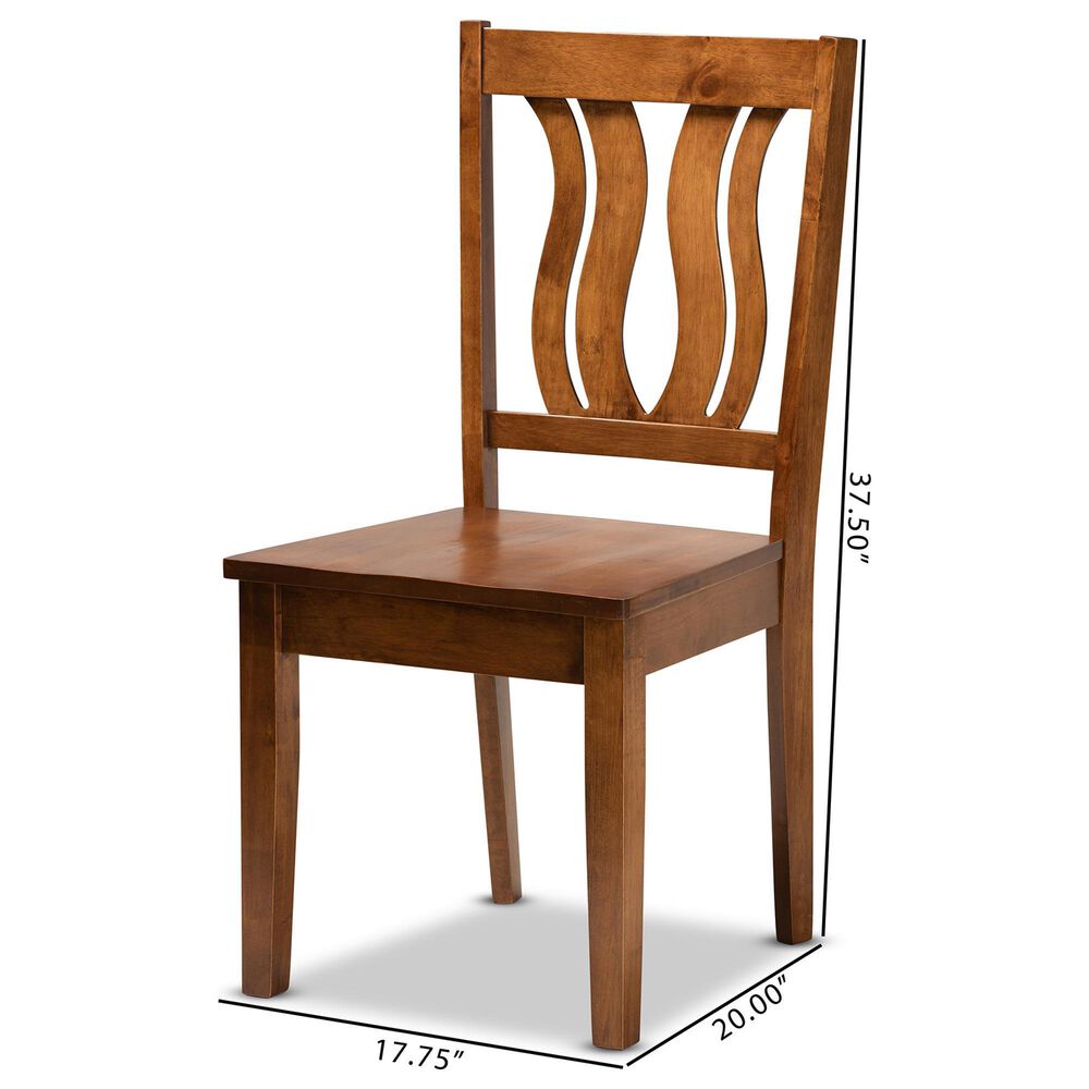 Baxton Studio Fenton Side Chair in Walnut Brown (Set of 2), , large