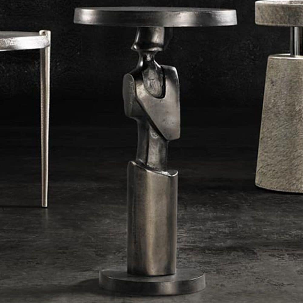 Bernhardt Vevo Chairside Table in Black Nickel, , large