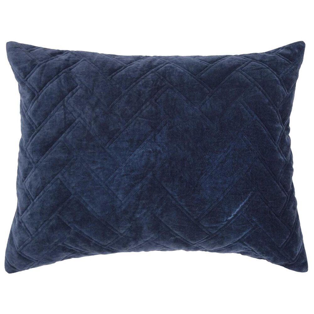 Rizzy Home Riviera Donny Osmond 20&quot; x 36&quot; King Sham in Indigo, , large