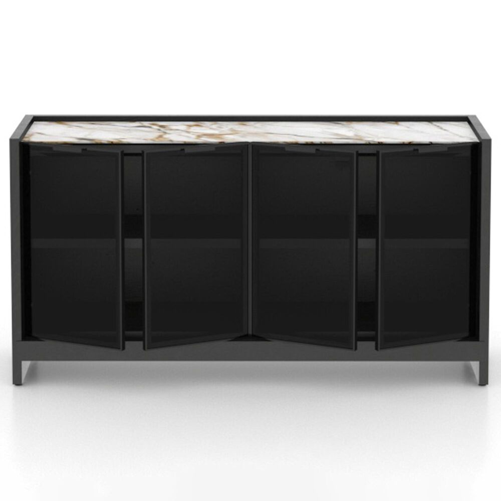 Declan Dining 4-Door Buffet in Cognac Peppercorn Washed and Shell, , large