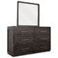 Fallridge Mezquite 4 Piece Queen Bedroom Set in Black Natural Grain, , large