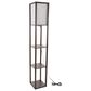 Timberlake Etagere Style Floor Lamp with 3 Tiers in Brown, , large