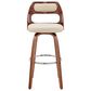 Armen Living Julius 30" Swivel Barstool in Cream and Walnut, , large