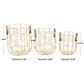 Maple and Jade Storage Basket with Faux Leather Handles in Polished Gold (Set of 3 ), , large