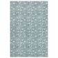 Dalyn Rug Company Soft Essentials Floral Teal 10" x 14" Indoor/Outdoor Area Rug, , large