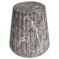 Hearth and Haven Outdoor Carved Side Table with Faux Natural Stone Texture in Brown, , large
