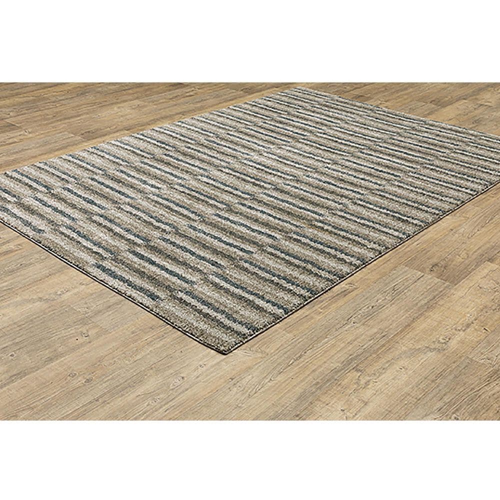 Oriental Weavers Alton 5502D 5&#39;3&quot; x 7&#39;6&quot; Beige and Blue Area Rug, , large