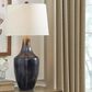Ashley Evania Table Lamp in Indigo and Gold, , large