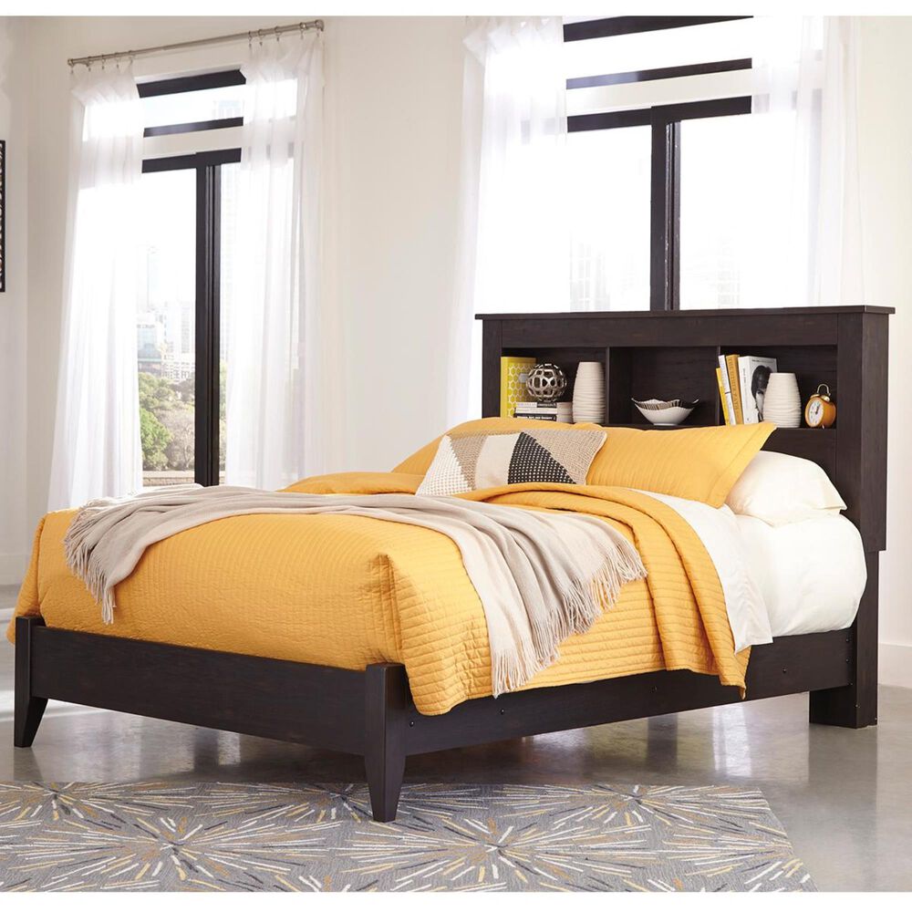 Signature Design by Ashley Reylow Queen Bookcase Bed in Dark Brown, , large