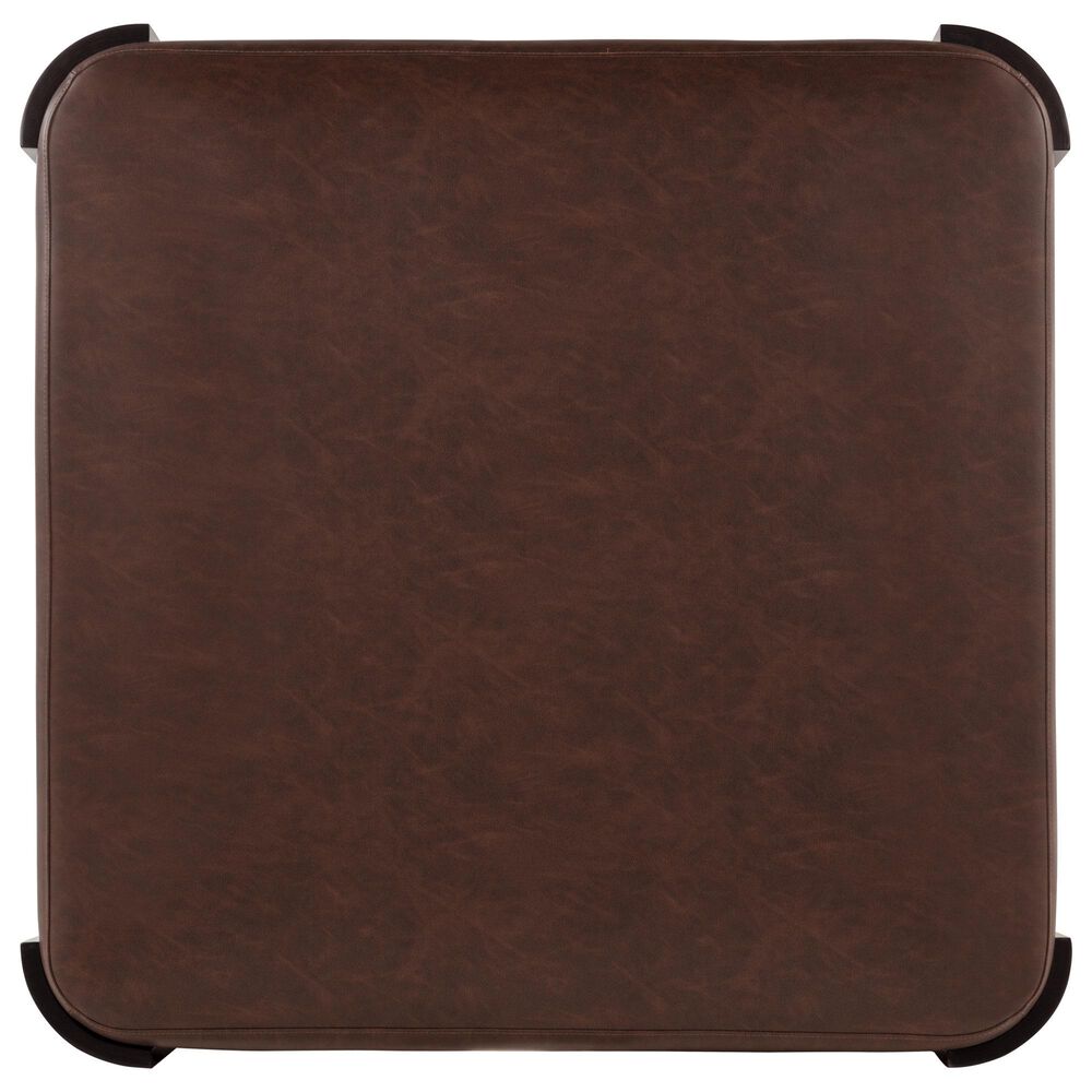 Linden Boulevard Sutherland Square Ottoman in Brown, , large