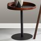 Adesso Crater End Table in Black and Walnut, , large