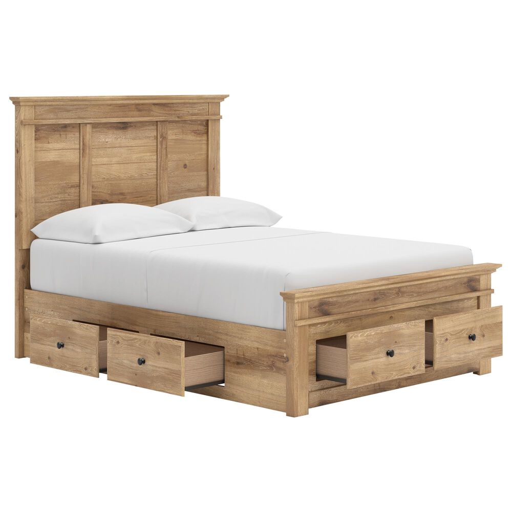 Ashley Makidern 2-Piece Full Storage Bedroom Set with Six Drawers in Natural Brown, , large