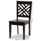 Baxton Studio Caron Side Chair in Dark Brown (Set of 2), , large