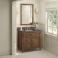 James Martin Vanities Lorelai 36" Single Vanity in Mid-Century Walnut with 3 cm Parisien Bleu Quartz Top, , large