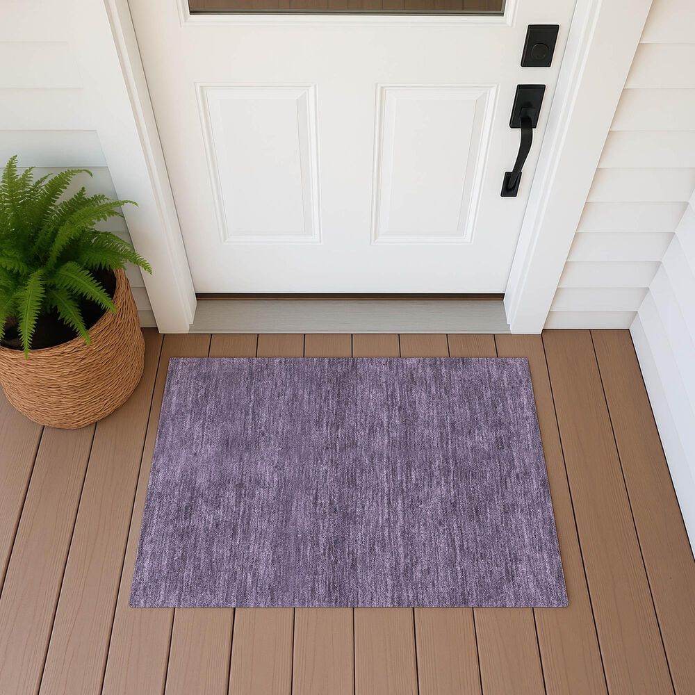 Dalyn Rug Company Soft Essentials Solid Plum 1'8" x 2'6" Area Rug, , large