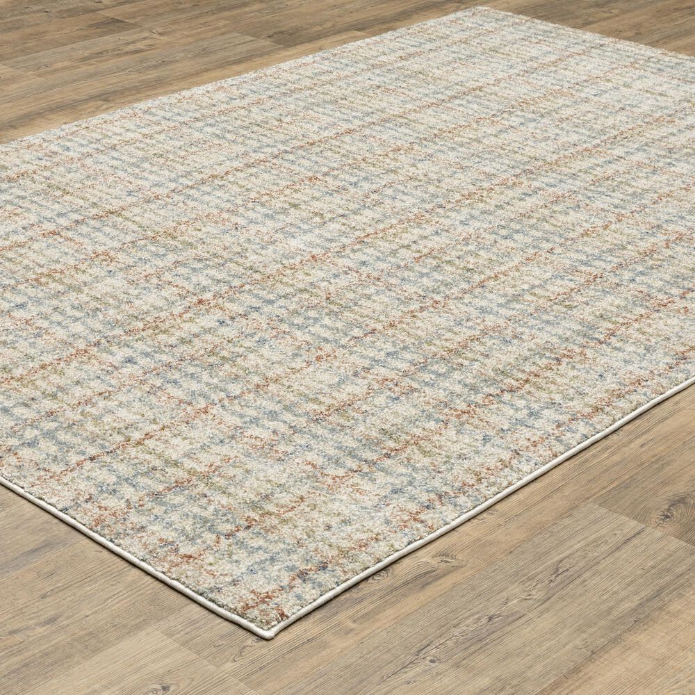 ROW by Oriental Weavers Gemma Plaid Blue and Rust 7'10" x 10' Area Rug, , large