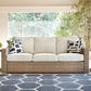 Ashley Beachcroft Sofa in Beige with Accent Pillows, , large