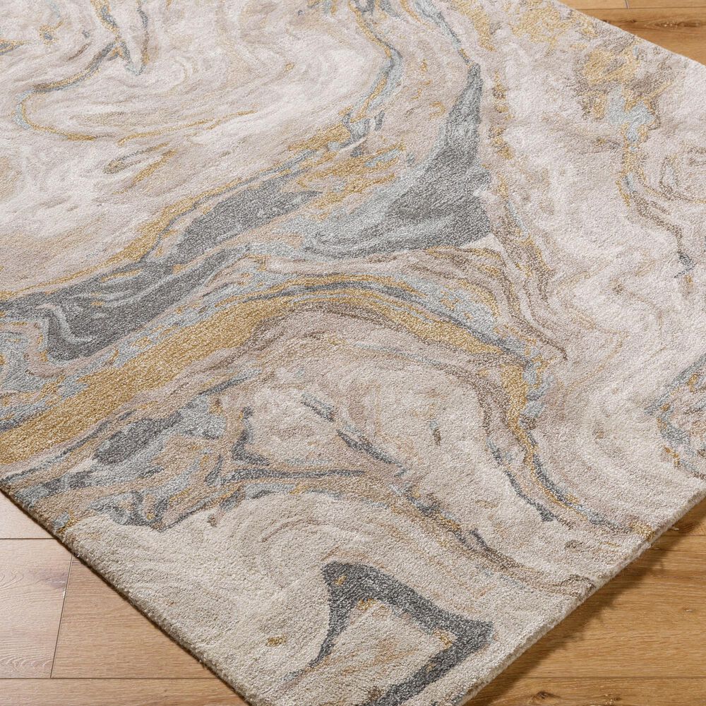 Surya Kavita Khaki, Prairie Dust, Ash and Nickel 10&#39; x 14&#39; Area Rug, , large