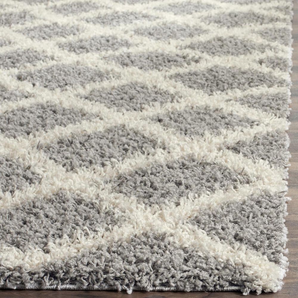 Safavieh Dallas Shag SGD258G-210 2&#39;3&quot; x 10&#39; Grey/Ivory Runner, , large