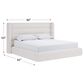 Urban Home Formosa Frank Queen Upholstered Bed Ivory, , large