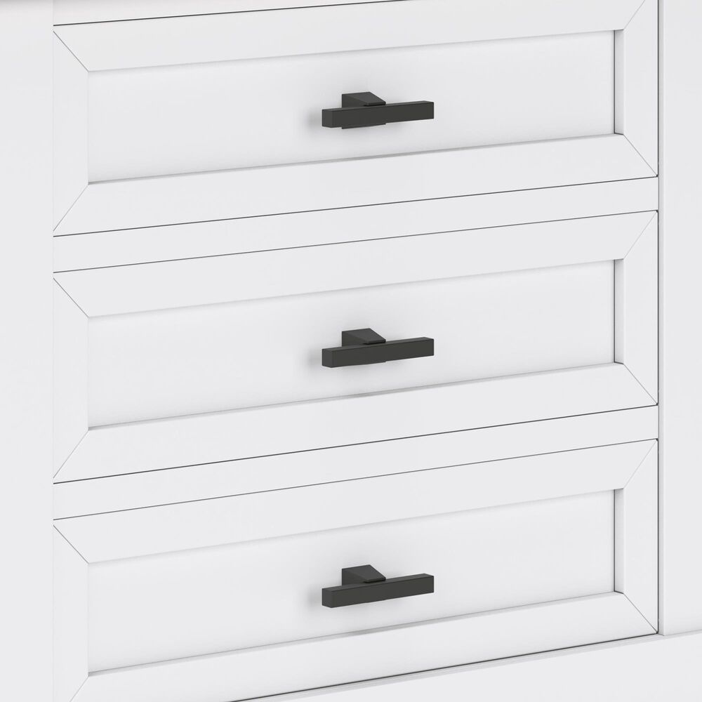 Ashley Ashbryn King Storage Bed and Two Nightstands in White and Oak, , large