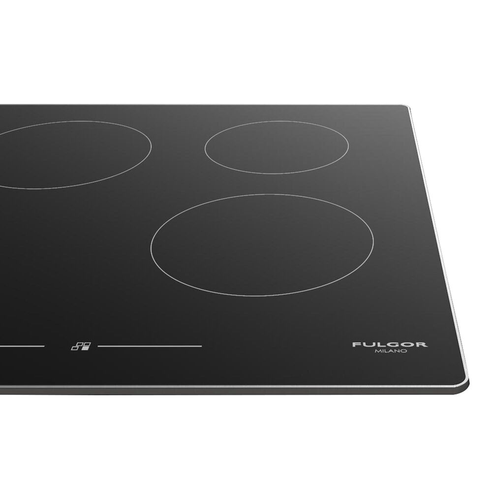 Fulgor Milano 30&quot; Induction Cooktop with Brushed Aluminum Trim in Black, , large