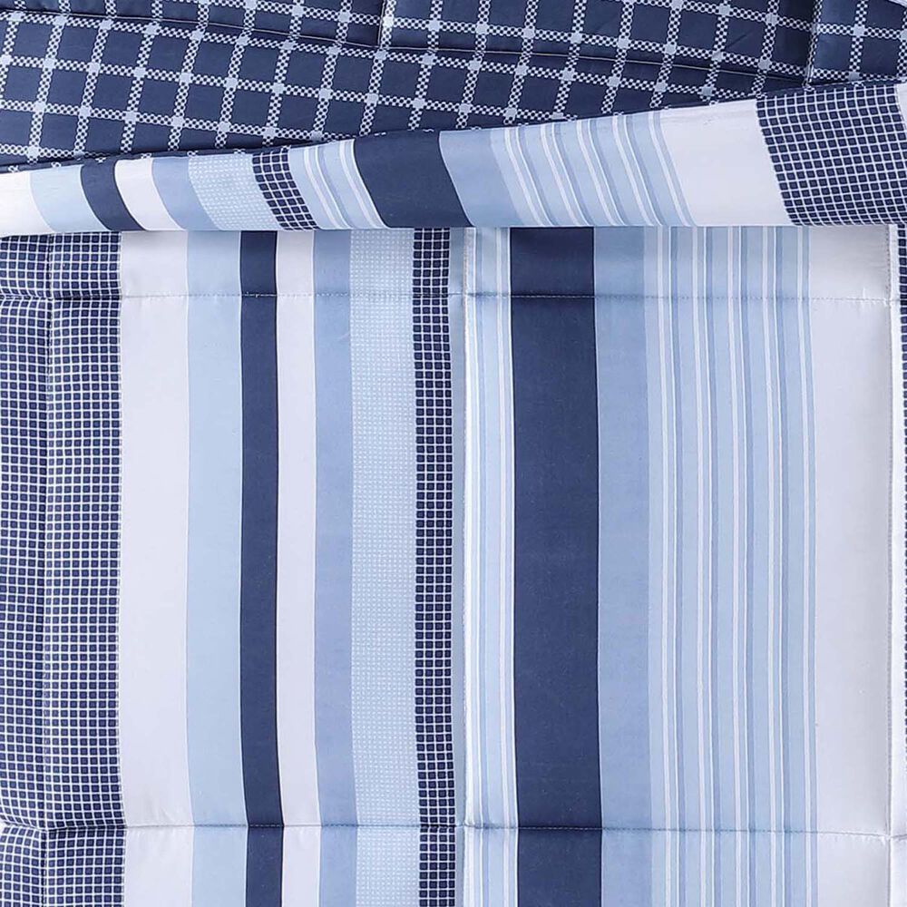 Pem America Mason Stripe 4-Piece Full Comforter Set in Blue, , large