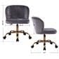 Impressions Vanity Rylee Swivel Vanity Chair with Dark Grey Cushion in Antique Gold, , large