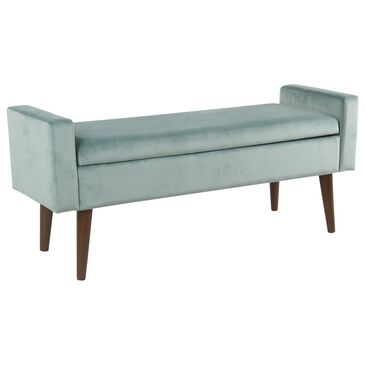 Kinfine Fulton Storage Bench in Aqua Blue, , large