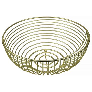Home Basics Halo Fruit Basket in Matte Gold, , large