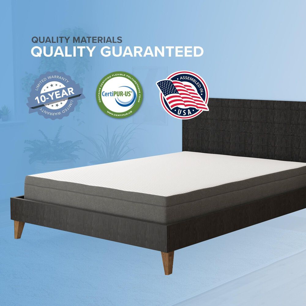 Hearth and Haven Southbay Daisy Firm Memory Foam Twin Mattress, , large