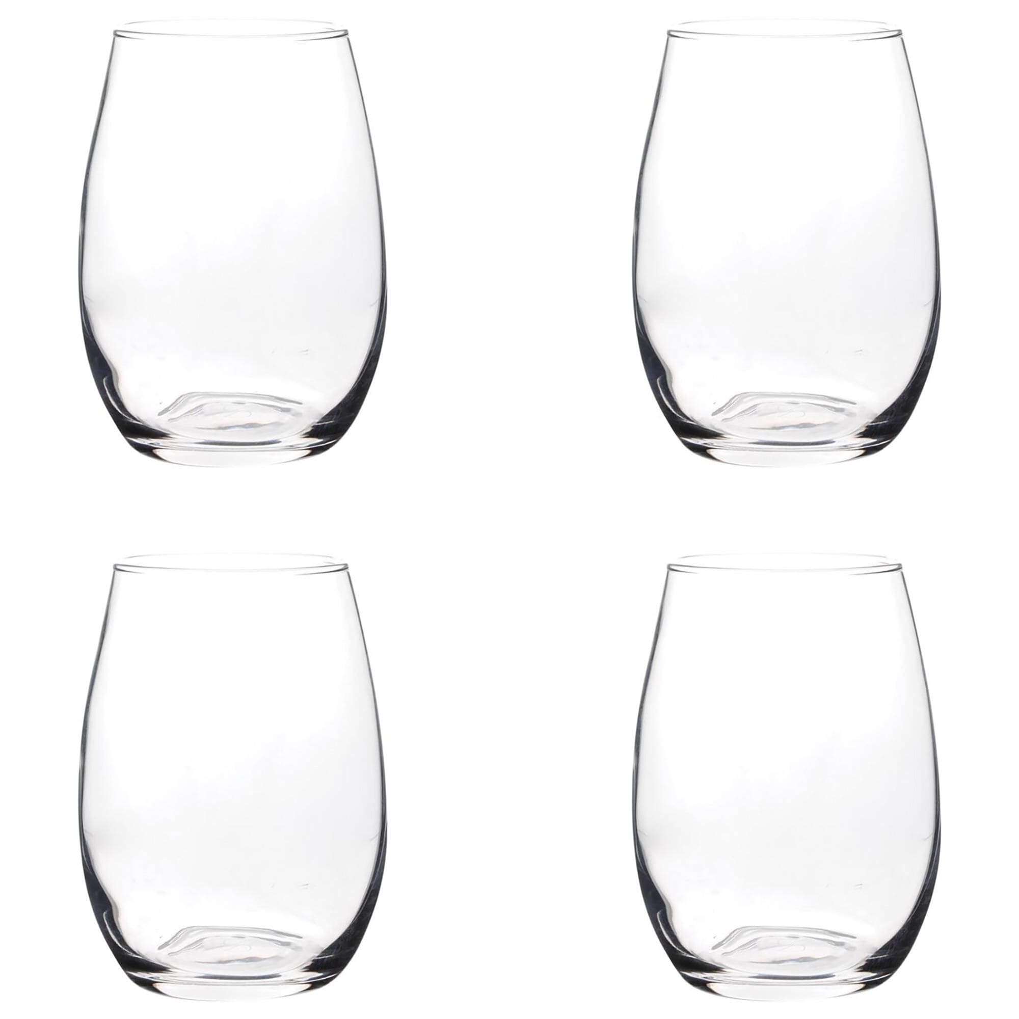 ●ONE BRILLIANT● SaylorOB498Wine Saylor-OB498-Wine Gibson Home Barrow 4-Piece 19 Oz Stemless Wine Glass Set in