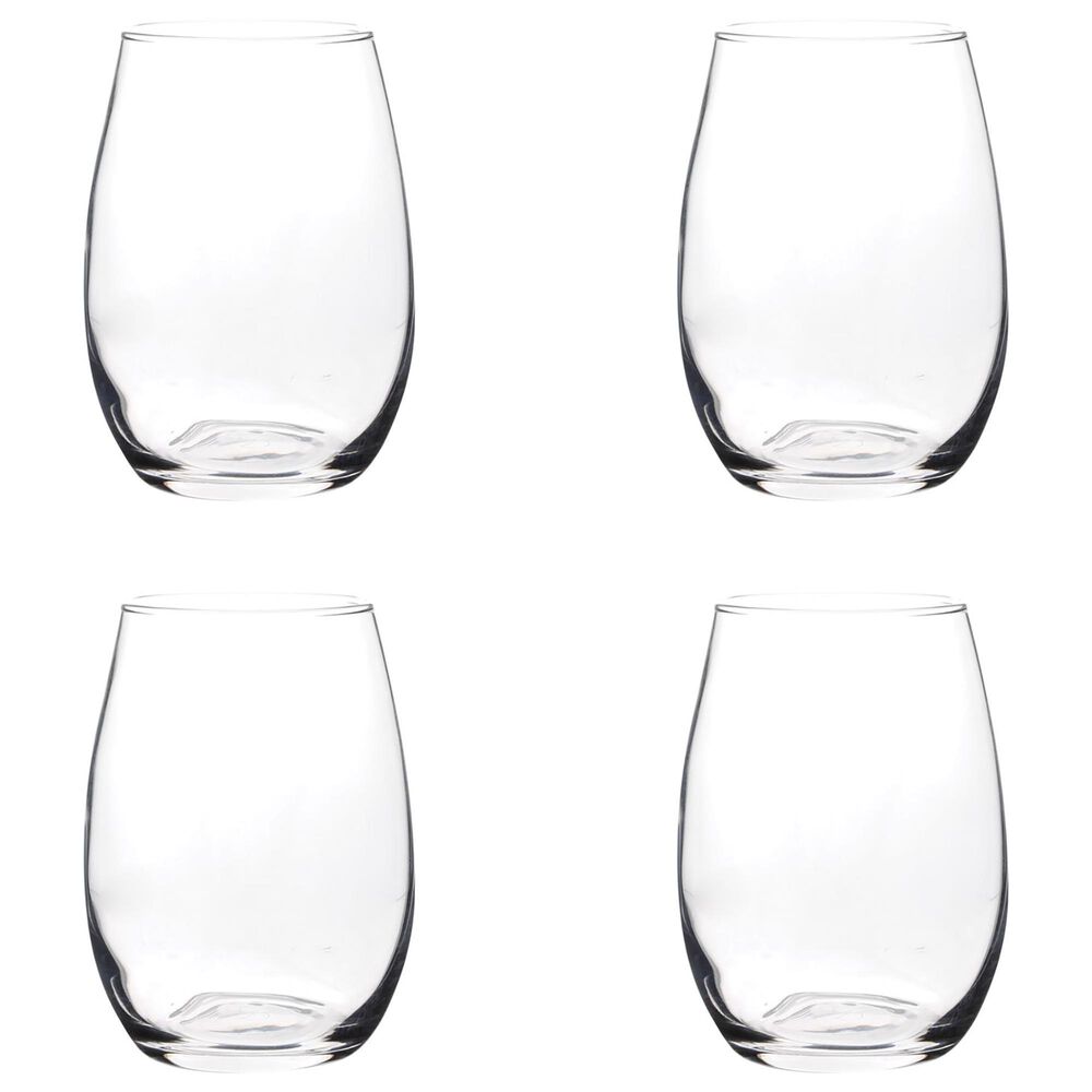 Gibson Home Barrow 4-Piece 19 Oz Stemless Wine Glass Set in Clear, , large