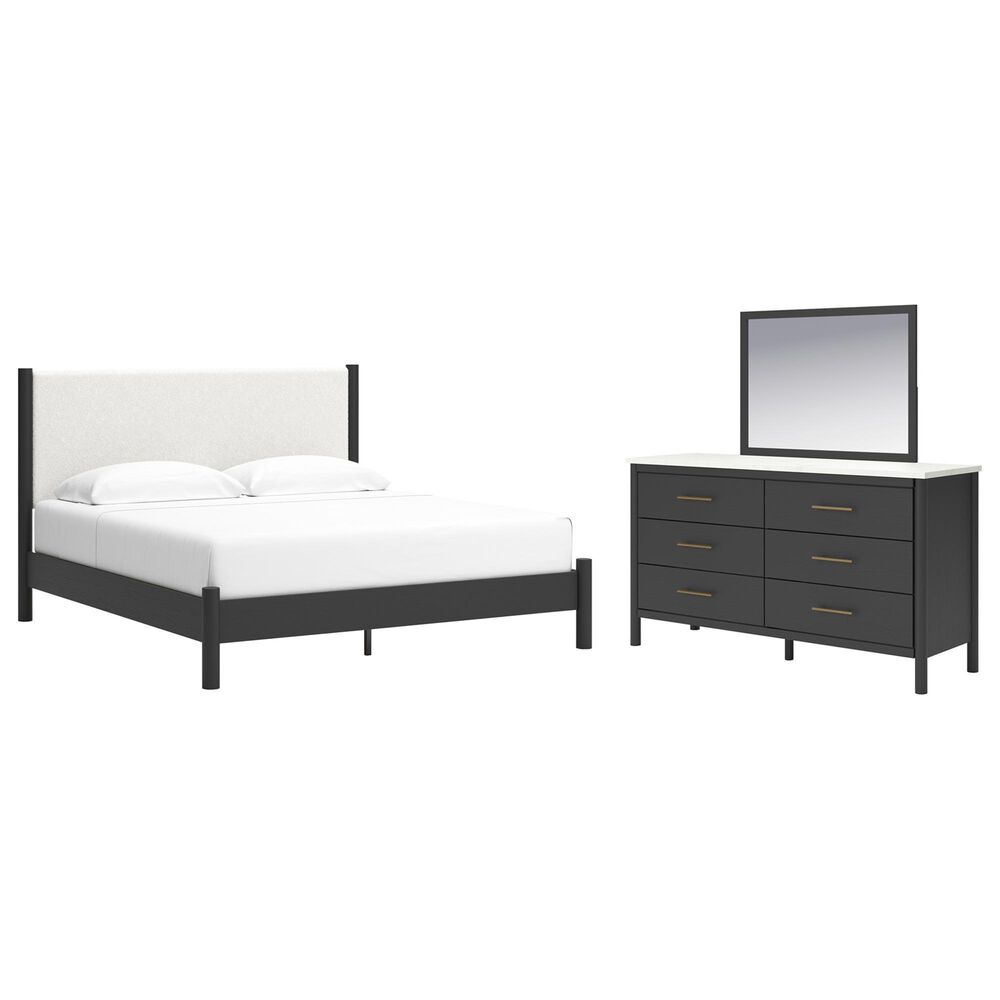 Ashley Cadmori 3-Piece King Platform Bedroom Set in Black and White, , large