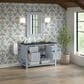 James Martin Vanities Breckenridge 48" Single Bathroom Vanity in Serenity Blue with 3 cm Charcoal Soapstone Quartz Top and Rectangular Sink, , large