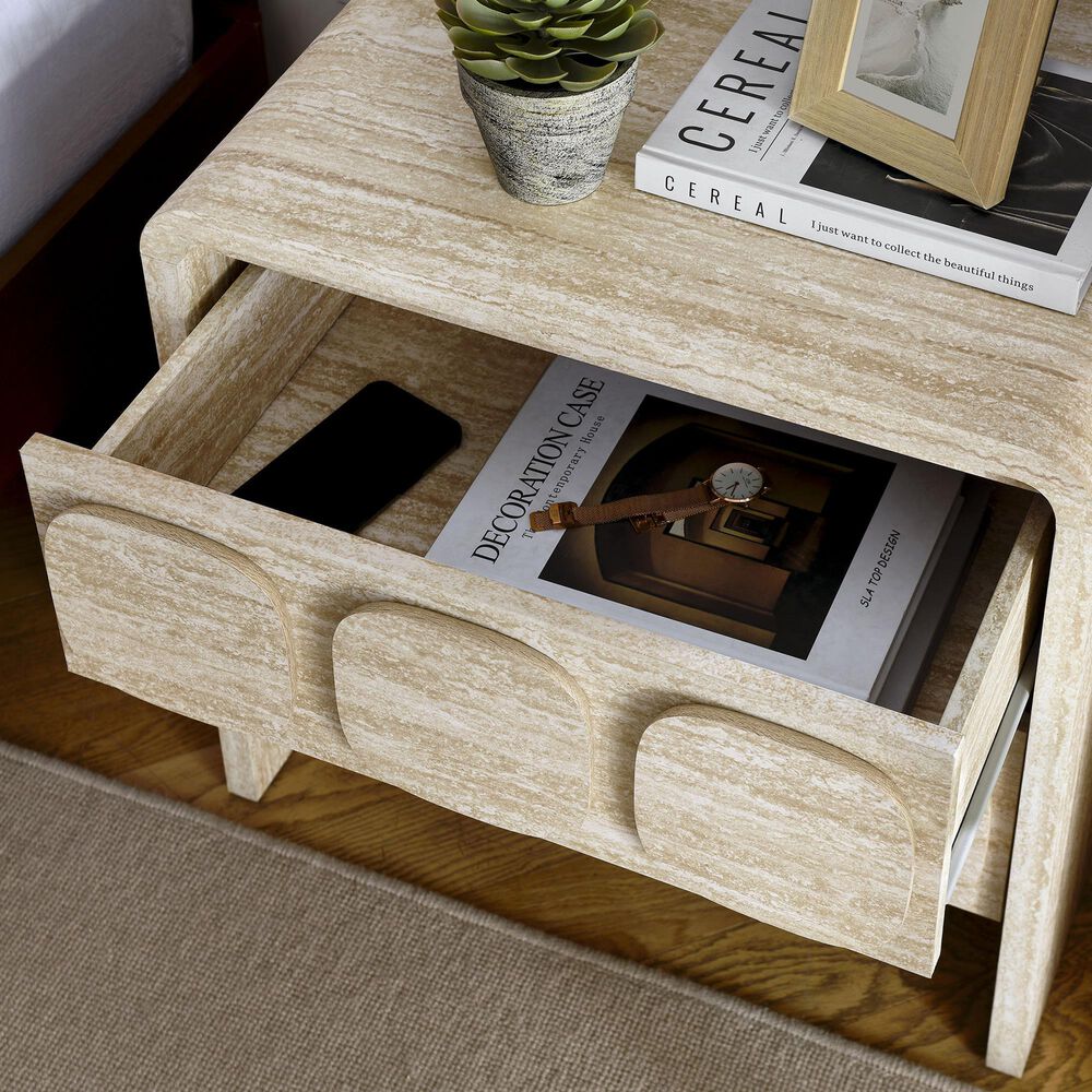 Modway Toscana 2 Drawer Nightstand in Travertine, , large
