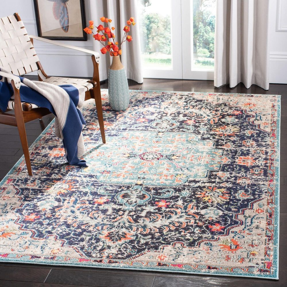 Safavieh Madison MAD447Z 3&#39; x 5&#39; Black and Teal Area Rug, , large