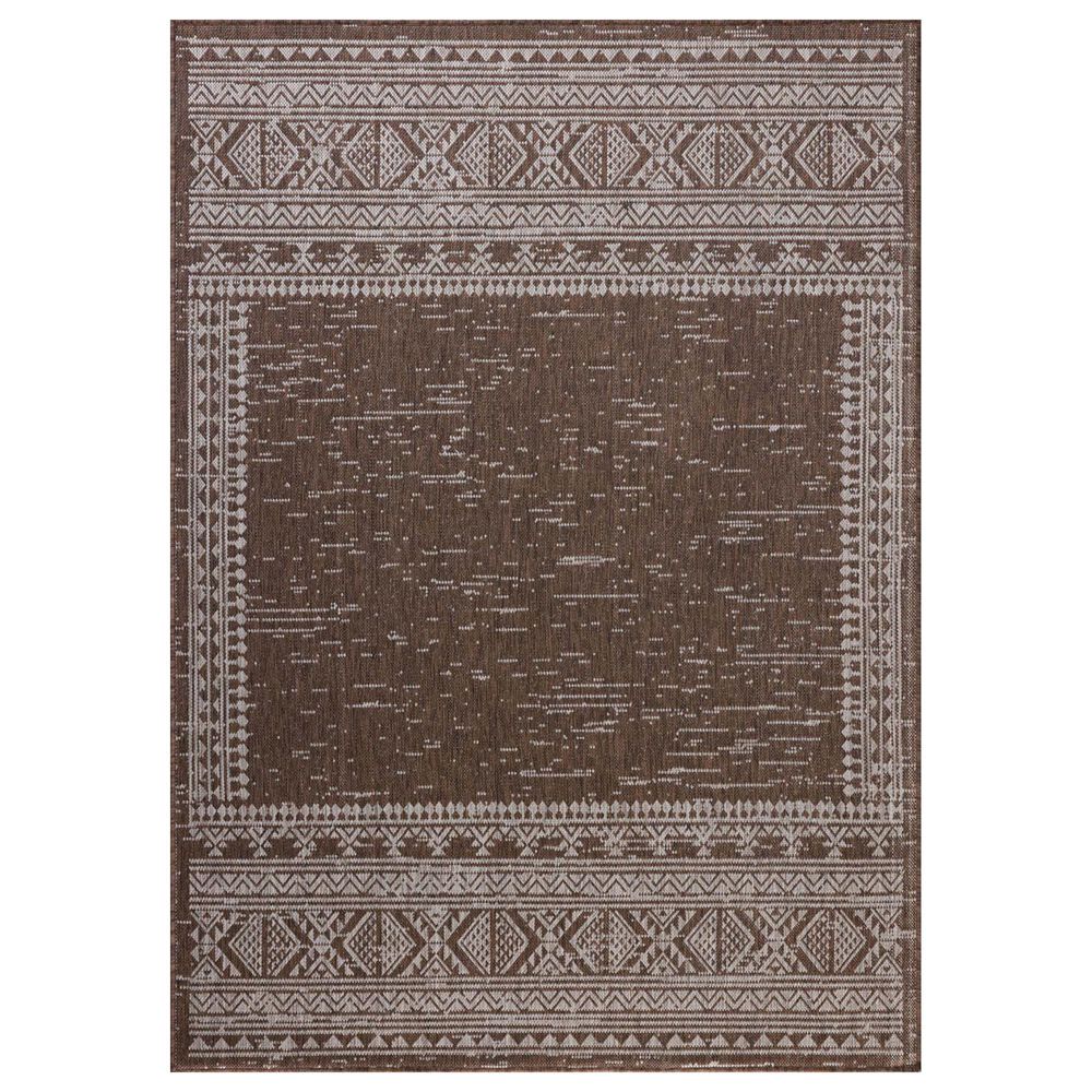 Loloi Easton Coffee and Dove 2&#39;3&quot; x 3&#39;9&quot; Indoor/Outdoor Area Rug, , large