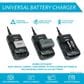 Bower DSLR Universal Charger with Rechargeable Batteries in Black, , large