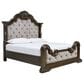 Millenium Queen Upholstered Bed and Two Nightstands in Dark Brown, , large