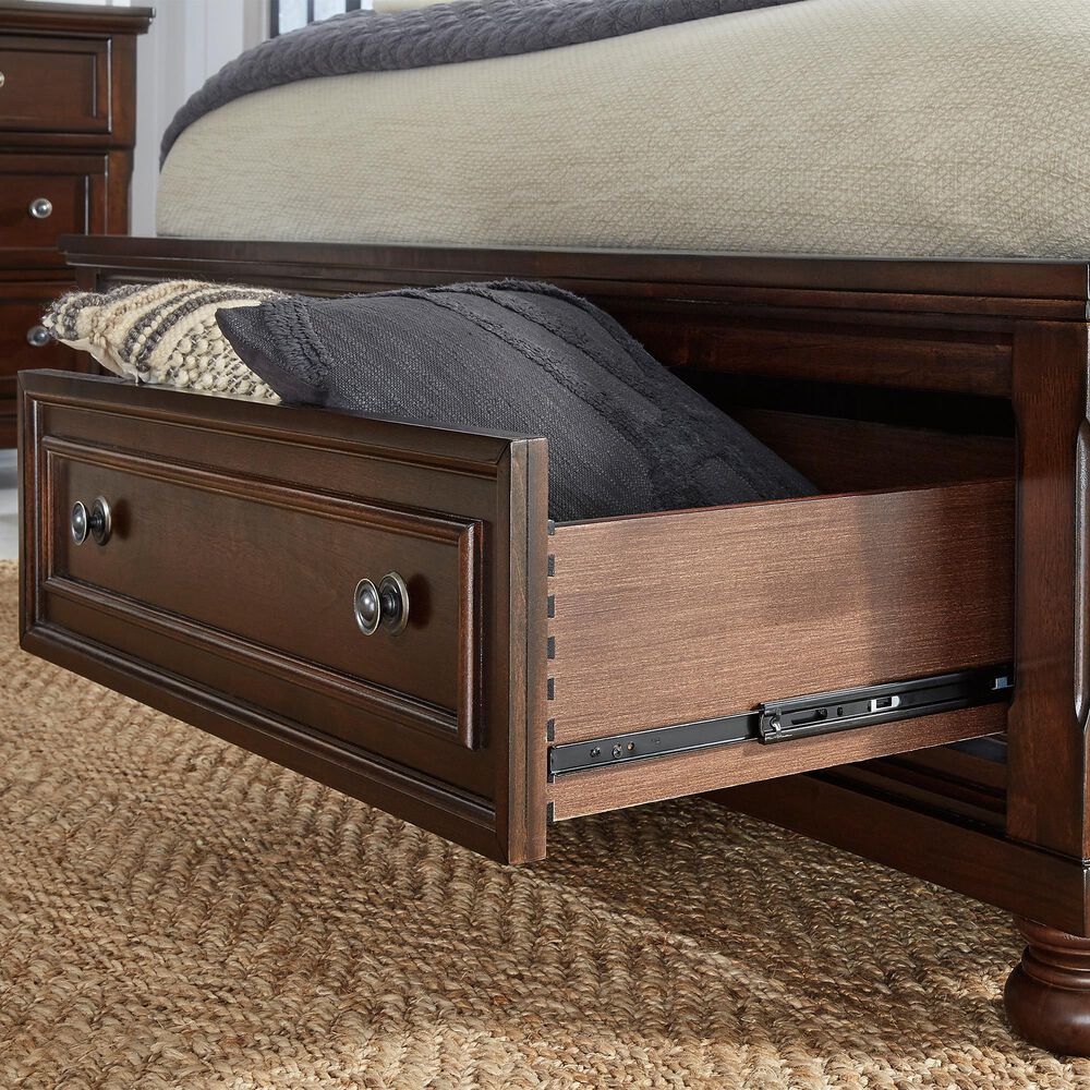 Millenium Porter Queen Panel Storage Bed in Rustic Brown, , large