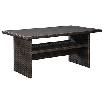 Signature Design by Ashley Easy Isle Rectangular Table in Dark Brown and Beige, , large