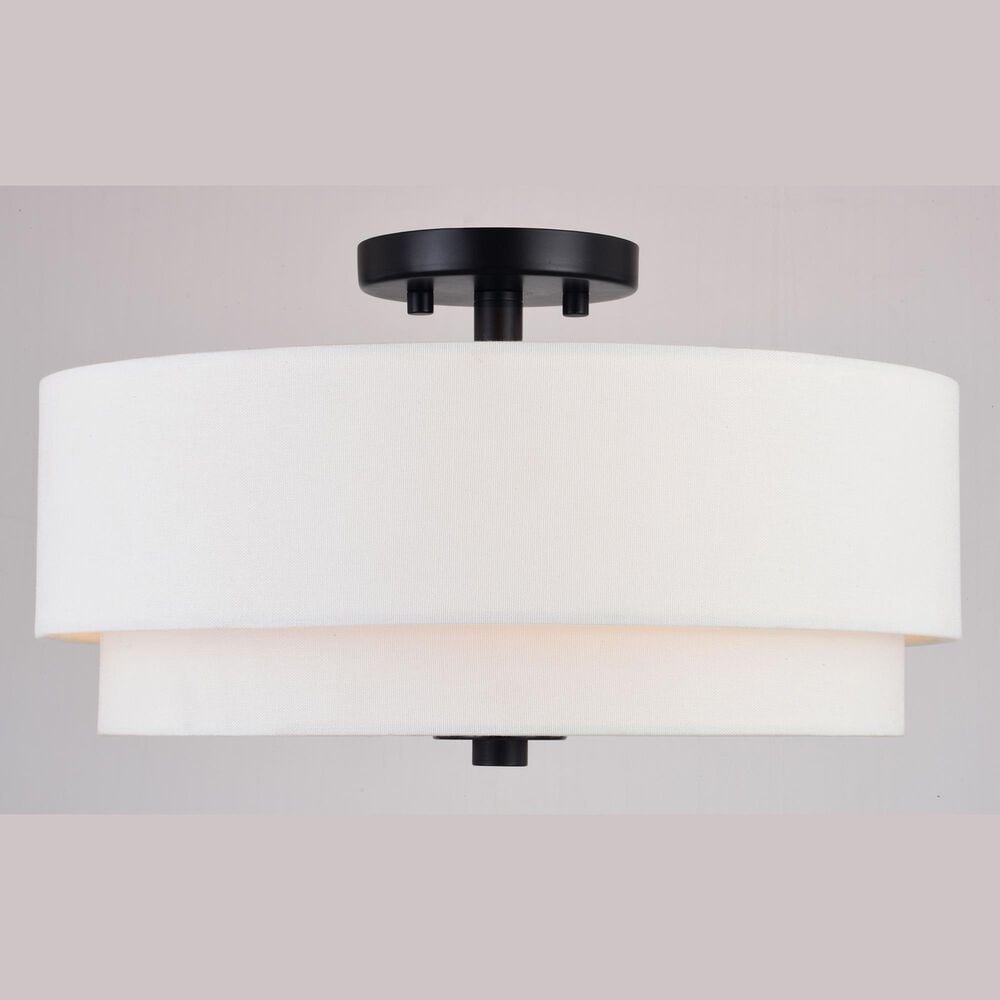 Vaxcel Burnaby 3-Light Semi-Flush Mount in Black, , large