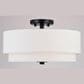 Vaxcel Burnaby 3-Light Semi-Flush Mount in Black, , large