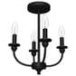 Hunter Southcrest 4-Light Semi-Flush Mount in Flat Matte Black, , large