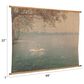 Creative Coop Heirloom 37" x 48" Canvas Scroll Swans Wall Decor in Multicolor, , large