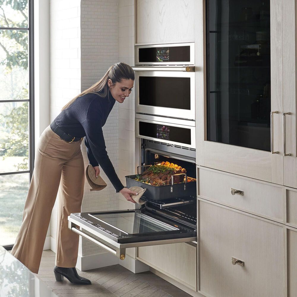 Monogram Statement 30&quot; Electric Single Wall Oven with Convection in Stainless Steel, , large