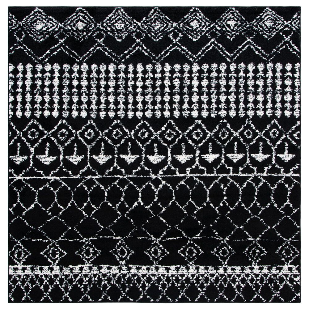 Safavieh Tulum TUL229Z 6"7" Square Black and Ivory Area Rug, , large